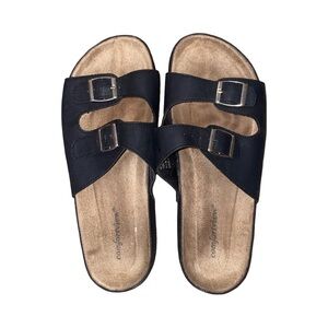 Comfortview Black Sandals